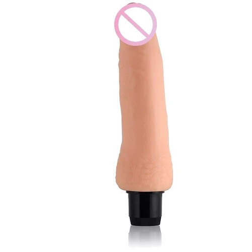 Реалистичный вибратор LoveToy Real Feel Cyberskin Vibrator 2 Flesh 8''