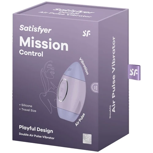 Вакуумний вібратор Satisfyer Mission Control Violet: Тип і форма Вибромассажер