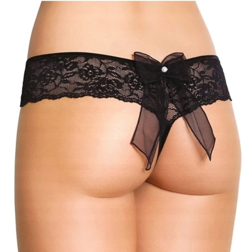 Жіночі стрінги SoftLine - G-String 2403, M/L (black): Вид Трусы