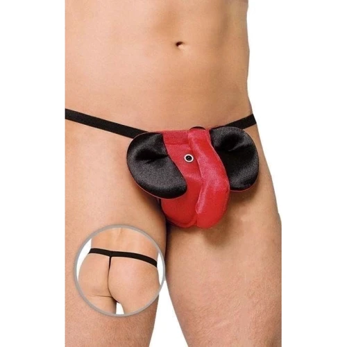 Чоловічі труси SoftLine - Thong 4445, S-L (red/black)