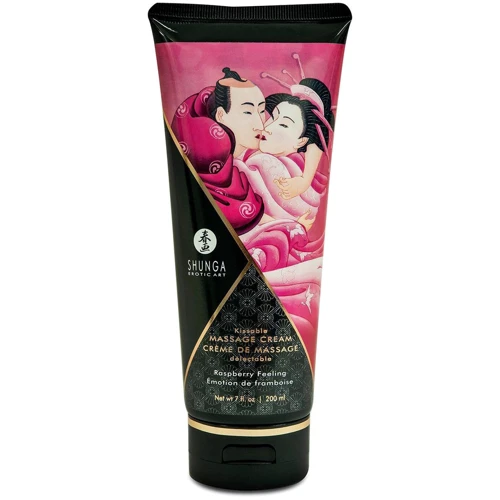 Їстівний масажний крем Shunga KISSABLE MASSAGE CREAM - Raspberry Feeling (200 мл)