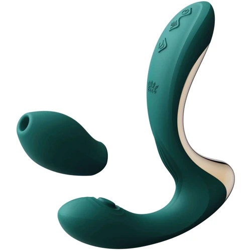 Вібратор-пульсатор з вакуумной насадкой Zalo – Talis G-Spot PulseWave Vibrator Turquoise Green