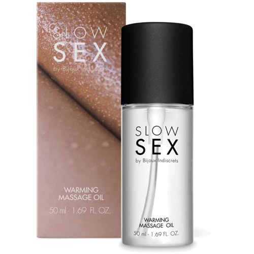 Розігріваюча їстівна масажна олія Bijoux Indiscrets Slow Sex Warming massage oil