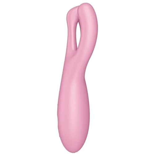 Кліторальний смарт вібратор Satisfyer Threesome 4 Pink із трьома пальчиками: Призначення Кліторальні