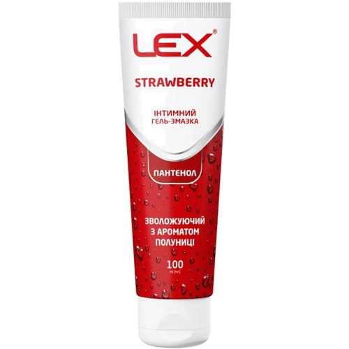 Гель-смазка Lex Strawberry увлажняющий с ароматом клубники, 100 мл