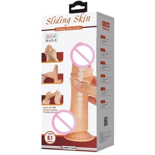 Фаллоимитатор LYBAILE Pretty Love Sliding Skin 8.1" Flesh: Назначение Вагинальные