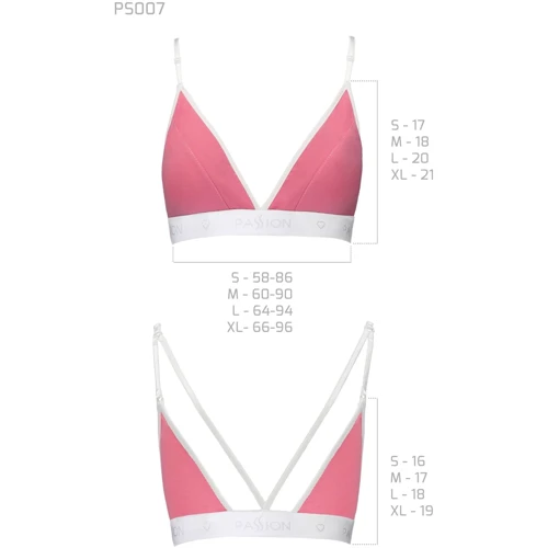 Спортивний топ з подвійними бретелями Passion PS007 TOP pink, size S: Застосування На грудь