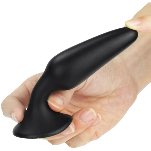 Анальний затор LoveToy Lure Me Butt Plug Slim S Black: Матеріал Силикон