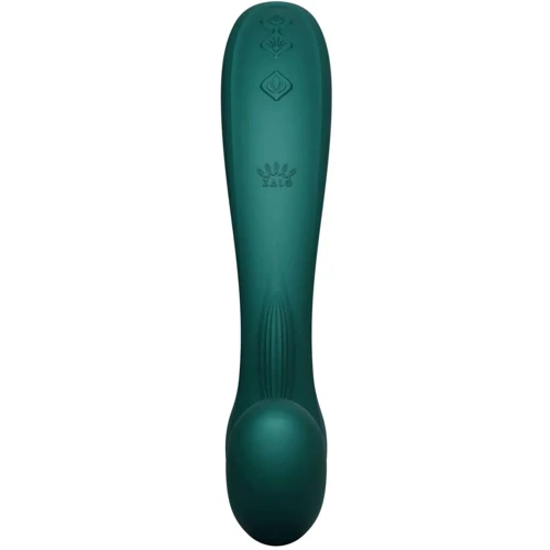 Вибратор-пульсатор с вакуумной насадкой Zalo – Talis G-Spot PulseWave Vibrator Turquoise Green: Длина, см 14.4