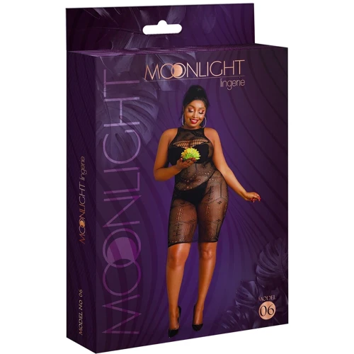 Платье Moonlight Lingerie Model 06 Plus Black: Материал Нейлон