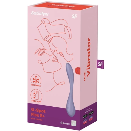 Універсальний вібратор Satisfyer G-Spot Flex 5+ Lilac: Довжина, см 19.6