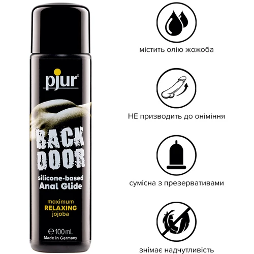 Розслабляючий анальний лубрикант на силіконовій основі Pjur Backdoor Anal Glide, 100ml