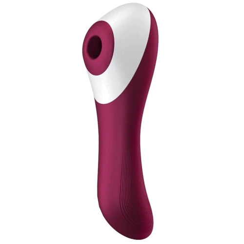 Вакуумный стимулятор с вибрацией Satisfyer Dual Crush Wine Red