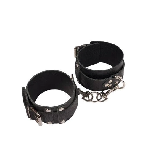 Кайдани Leather Dominant Leg Cuffs, black