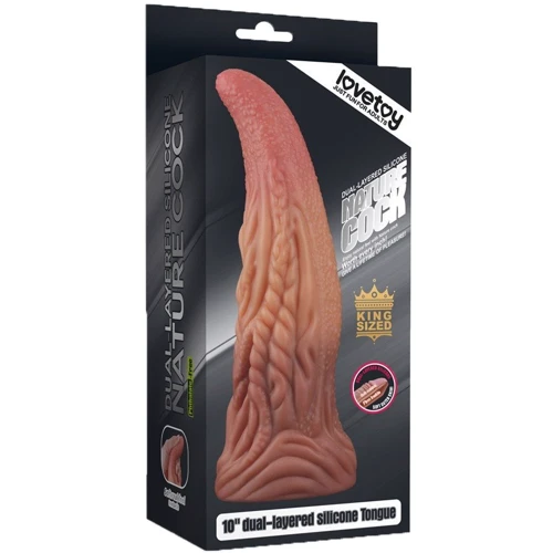 Фалоімітатор Dual-Layered Silicone Tongue 10" Brown: Тип Нереалистичные