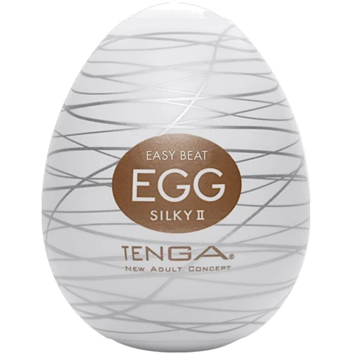 Мастурбатор-яйце Tenga Egg Silky II з рельєфом у вигляді павутини