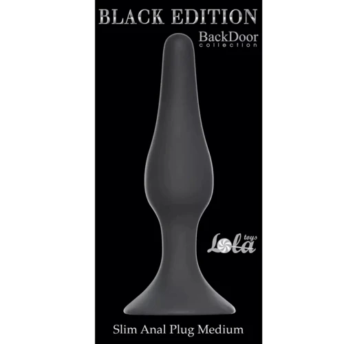 Анальний плаг Lola Toys Black Edition - Slim Anal Plug Medium, Black (57420601): Для кого Унисекс