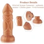 Фалоімітатор-насадка з вібрацією Hismith Slightly Curved Vibrating Silicone Dildo Monster Series: Наявність вібрації  Есть