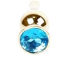 Анальна пробка BOSS Series Exclusivity Jewellery Gold Butt Plug Light Blue фото 8