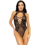 Боди Leg Avenue Net and lace halter OS Black: Применение На тело