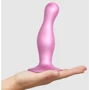 Фалоімітатор Strap-On-Me Dildo Plug Curvy M Rose Dragee Metallic: Наявність вібрації  Нет