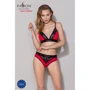 Эластичный топ с кружевом Passion PS001 TOP red-black, size M: Применение На грудь