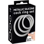 Набір ерекційних кілець Metallic Silicone Cock Ring Set фото 7