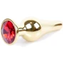 Анальна пробка із кристалом BOSS of TOYS Boss Series - Jewellery Gold BUTT PLUG Red, BS6400064 фото 7