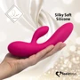 Гибкий вибратор кролик с двумя моторами FeelzToys Lea Rabbit Vibrator Rubine Red: Тип и форма Кролики