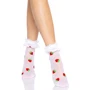 Шкарпетки з полуничним принтом Leg Avenue Strawberry ruffle top anklets One size