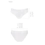 Трусики з широкою гумкою і мереживом Passion PS001 PANTIES white, size L: Матеріал бавовна