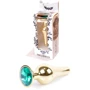 Анальная пробка с кристаллом BOSS of TOYS Boss Series - Jewellery Gold BUTT PLUG Green, BS6400069