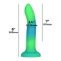 Фалоімітатор, що світиться в темряві ADDICTION - Rave - 8" Glow in the Dark Dildo - Blue Green: Діаметр, см 3.56