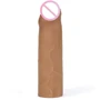 Насадка на член LoveToy Revolutionary Silicone Nature Extender Add 1" Brown