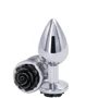 Анальна пробка Ns Novelties - Rose Buttplug S (срібляста із чорним)