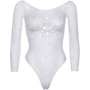 Боді Leg Avenue Snap crotch thong back teddy White M/L: Матеріал Спандекс