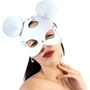 Кожаная маска мышки Art of Sex - Mouse Mask, белый фото 4