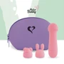 Мини-вибратор FeelzToys Mister Bunny Pink с двумя насадками: Тип управления Кнопочное