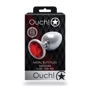 Металевий анальний затор Ouch! Heart Gem Silver - Ruby Red, М: Особливості С кристаллами