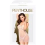 Приталена сорочка-сітка зі стрінгами Penthouse - All Yours White L/XL: Вид Сорочки