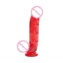 Фалоімітатор Doc Johnson Jelly Jewels - Cock and Balls with Suction Cup - Red