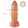 Фалоімітатор-насадка з вібрацією Hismith Slightly Curved Vibrating Silicone Dildo Monster Series: Довжина проникнення, см 17.8