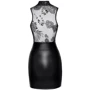 Сукня Noir Handmade F241 Short dress with powerwetlook skirt and tulle top Вlack, XXL фото 7