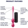 Вагінальні кульки з вібрацією Satisfyer Love Birds 2 Connect App Red: Кількість кульок 2