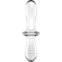 Стеклянный дилдо Satisfyer Double Crystal (Transparent): Мошонка Нет