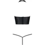 Комплект белья с открытой грудью Passion GENEVIA SET WITH OPEN BRA Black L/XL: Материал Полиуретан