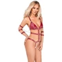 Боди с фиксаторами для рук Orion Bad Kitty Strap Body Red, L: Применение На тело