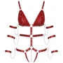 Боди с фиксаторами для рук Orion Bad Kitty Strap Body Red, L: Фактура Гладкая