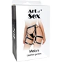 Шкіряні гартери Art of Sex - Melani Leather garters, чорні XS-M: Застосування На ноги