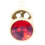 Анальна пробка із кристалом BOSS of TOYS Boss Series - Jewellery Gold BUTT PLUG Red, BS6400064 фото 6